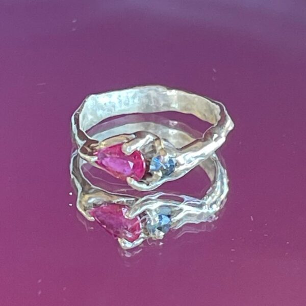 Pear Ruby and Sapphire