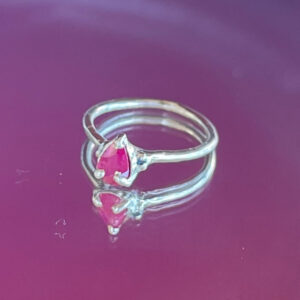 Pear Ruby and Sapphire Ring
