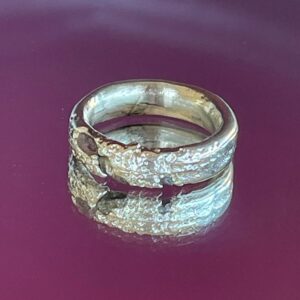 Textured Raw Sapphire Band